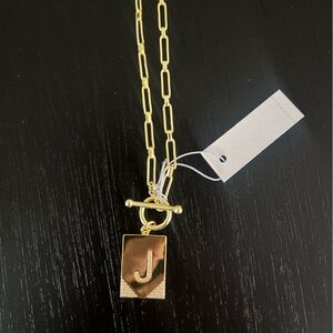 NWT Uncommon James Leave Your Mark necklace: J